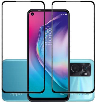 ECMERED Edge To Edge Tempered Glass for Oppo K10(Pack of 2)