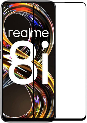 DMJHP Edge To Edge Tempered Glass for Realme 8i(Pack of 1)