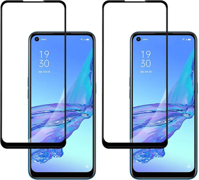 ISAAK Edge To Edge Tempered Glass for OPPO K10 Edge to Edge, Full Glue, 11D Tempered Glass(Pack of 2)