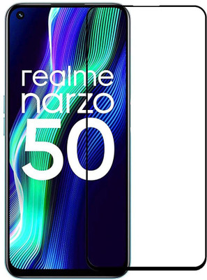 DMJHP Edge To Edge Tempered Glass for Realme narzo 50(Pack of 1)
