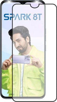 DMJHP Edge To Edge Tempered Glass for Tecno Spark 8T(Pack of 1)