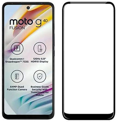 DMJHP Edge To Edge Tempered Glass for Moto G40 Fusion(Pack of 1)