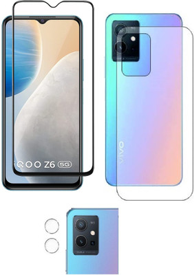 COVER CAPITAL Front and Back Tempered Glass for iQoo Z6 5G(Pack of 3)