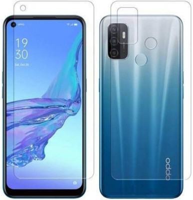 4 YARDS Front and Back Tempered Glass for Oppo A53(Pack of 1)