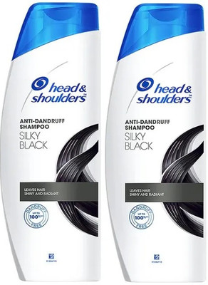 HEAD & SHOULDERS Silky Black (Anti-Dandruff Shampoo) - 340ml each (Pack of 2) - SB03(680 ml)