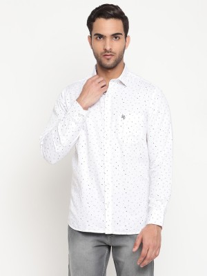 CANTABIL Men Printed Casual White Shirt