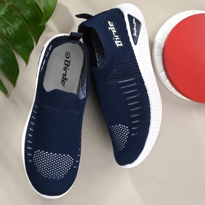 BIRDE Stylish Comfortable Lightweight, Breathable Shoes For Women Slip On Sneakers For Women(Navy , 4)