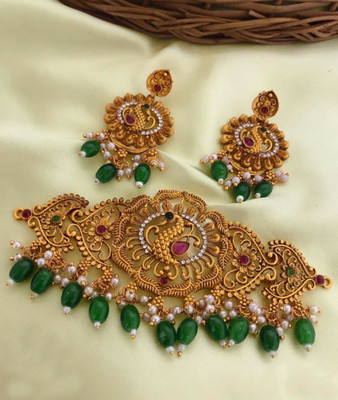 Chigold Alloy Gold-plated Multicolor Jewellery Set(Pack of 3)