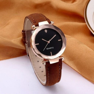 EMPERO EMPERO Crystal Glass Round Analog Watch  - For Women