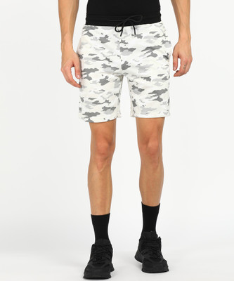RUF AND TUF Printed Men Grey Regular Shorts