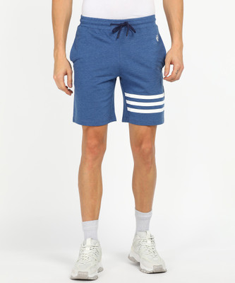 RUF AND TUF Striped Men Blue Regular Shorts