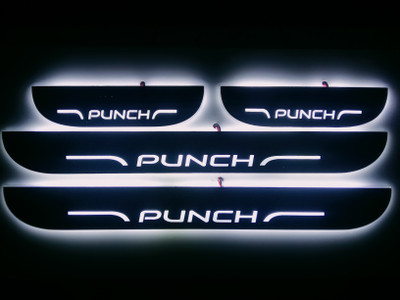 DIAMOND SAJAWAT CAR Door Foot Step White Light For TATA Punch Door Sill Plate