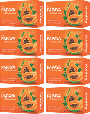 MORVIN INDIA Papaya Soap with Natural Ingredient Papaya Extract Soap(8 x 75 g)