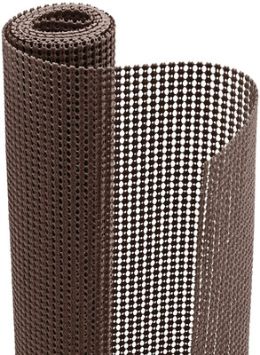 Star Work Rectangular Pack of 1 Table Placemat(Brown, PVC)