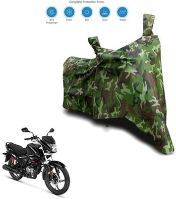 AutoGalaxy Waterproof Two Wheeler Cover for Hero(Glamour Programmed FI, Green)