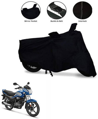 AUTOCAD Waterproof Two Wheeler Cover for Hero(Super Splendor, Black)