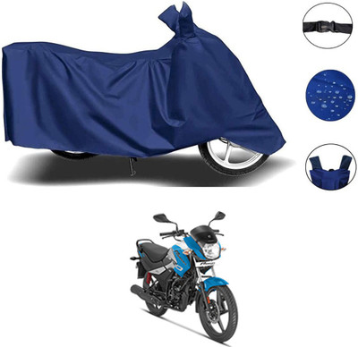 AUTOCAD Waterproof Two Wheeler Cover for Hero(Passion Plus, Blue)