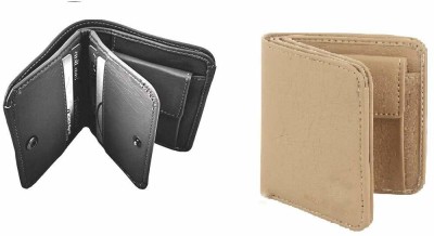 True Style Men Black Genuine Leather, Artificial Leather Wallet(5 Card Slots)