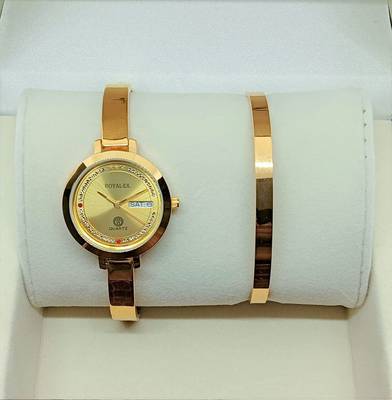 Royalex Golden Dial Case And Golden Chain Comes with Golden