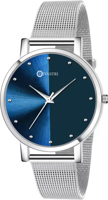 Divastri DVSTRI-7002-BLU-SLVR Analog Watch for Women Casual Formal Party Purpose with Milanese Mesh Band Analog Watch  - For Girls