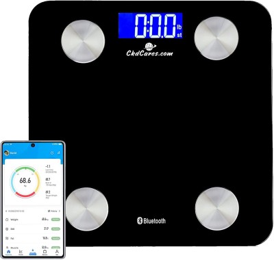 anarjy Digital Scale Bathroom Body Weight Scale for Body Fat Scale Smart BMI Weighing Scale(Black)