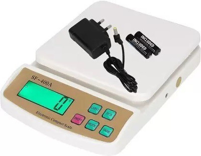 ZYNATY Electronic Digital 1Gram-10 Kg Weight Scale Lcd Kitchen taraju,shopcomputer kata Weighing Scale(White)