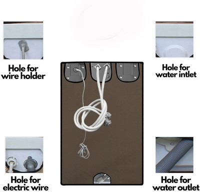 KAJAL DREAM COOL Front Loading Washing Machine  Cover(Width: 31.5 cm, Brown)
