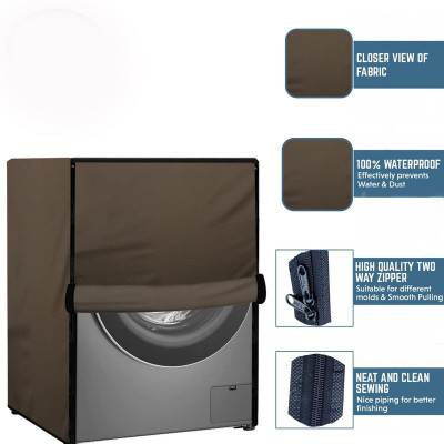 KAJAL DREAM COOL Front Loading Washing Machine  Cover(Width: 31.2 cm, Brown)