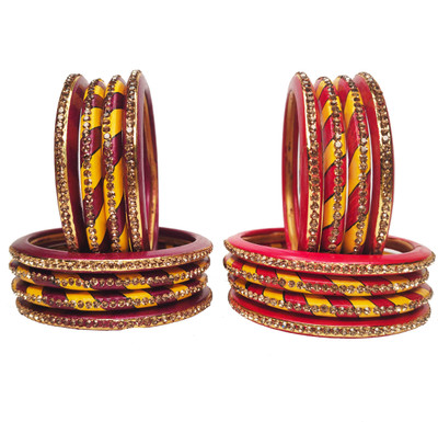 Lahthi Wala Lac Bangle Set(Pack of 16)