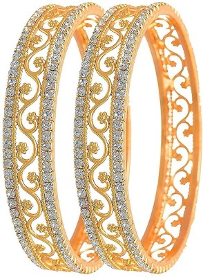 CUTE GOLD Copper Gold-plated Bangle(Pack of 2)