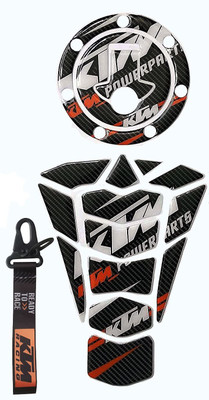 GraphixDesign KTM Tank Pad and Sticker for Duke/RC 125/200/390/250 (I) Bike Tank Pad