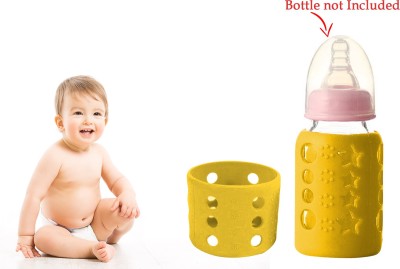 Safe-o-kid Silicone Baby Feeding Bottle Coverfor Insulated Protection, Small 60 Ml, Yellow(Yellow)