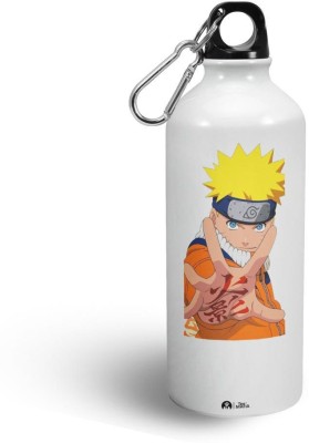 Tee Mafia Naruto Merchandise Naruto Character 600ml Aluminium Water Bottle 600 ml Bottle(Pack of 1, White, Aluminium)