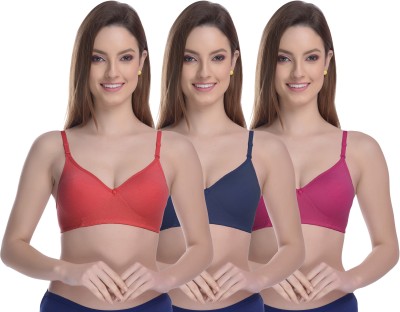 Madam bra Women Everyday Lightly Padded Bra(Multicolor)