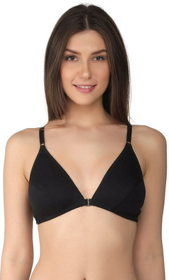 Funahme Women Full Coverage Non Padded Bra(Black)