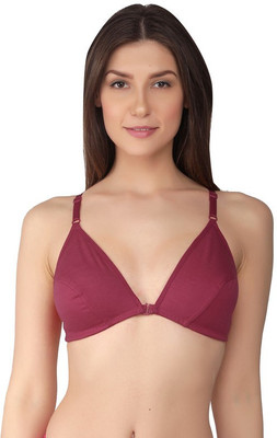 Funahme Women Full Coverage Non Padded Bra(Maroon)