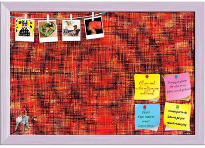 Artzfolio Red & Black Painting Abstract Background Notice Pin Soft Board with Push Pins Cork Bulletin Board(White Frame 23.5 x 16 inch (60 x 41 cms))