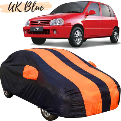 UK Blue Car Cover For Maruti Suzuki Zen (With Mirror Pockets)(Orange, For 2004, 2005, 2006 Models)