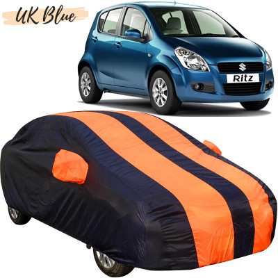 UK Blue Car Cover For Maruti Suzuki Ritz (With Mirror Pockets)(Orange)