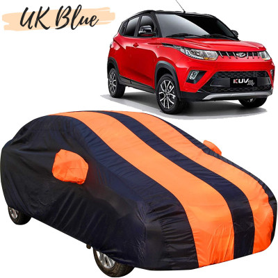UK Blue Car Cover For Mahindra KUV100 (With Mirror Pockets)(Orange)