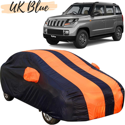 UK Blue Car Cover For Mahindra TUV300 (With Mirror Pockets)(Orange)