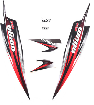 SunStick Sticker & Decal for Scooter(Red, Multicolor)