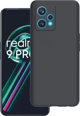 S-Line Back Cover for Realme 9 Pro, Premium Fiber texture 3D Plain Candy Case(Black, Pack of: 1)