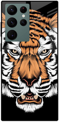 QRIOH Glass Back Cover for Samsung Galaxy S22 Ultra 5G(Multicolor, Grip Case, Silicon, Pack of: 1)