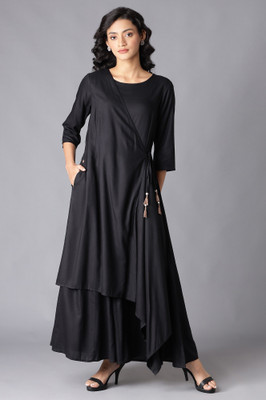 W Women Ethnic Dress Black Ankle Length Dress