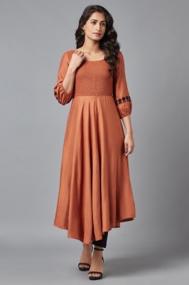 W Women Ethnic Dress Brown Dress