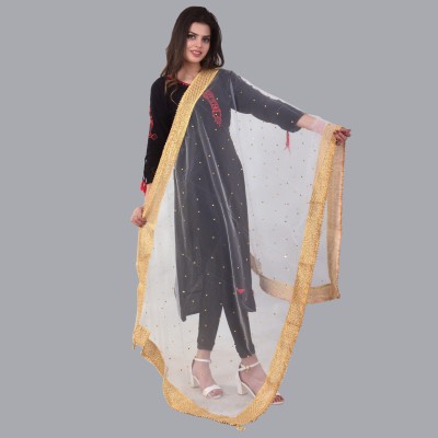 INVENT FASHION Net Embroidered Women Dupatta