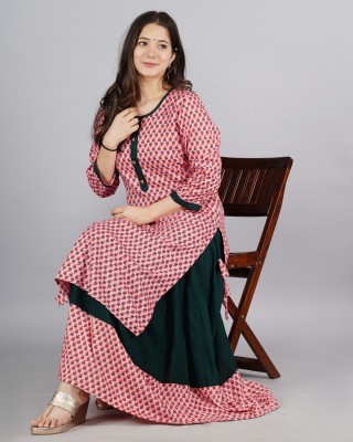 cuptalks Women Kurta Skirt Set