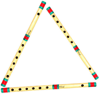 SG MUSICAL Flute Combo Indian B+G+G Scale Bamboo Flute(43 cm)