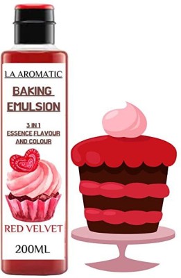 La Aromatic Baking Colour and Flavour Emulsion Essence-200ml Red Velvet Liquid Food Essence(100 ml)